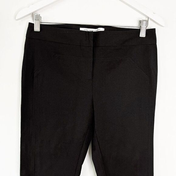 DVF Diane Von Furstenberg Black Nylon Blend Slim Fit Dress Pants - Picture 3 of 6